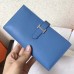 Hermes Blue Jean Epsom Bearn Gusset Wallet