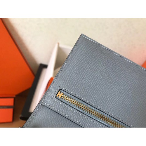 Hermes Bleu Lin Bearn Wallet