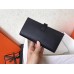 Hermes Black Epsom Bearn Gusset Wallet