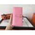 Hermes Pink Epsom Bearn Gusset Wallet