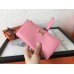 Hermes Pink Epsom Bearn Gusset Wallet