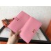 Hermes Pink Epsom Bearn Gusset Wallet