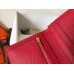 Hermes Red Epsom Bearn Gusset Wallet