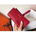 Hermes Red Epsom Bearn Gusset Wallet