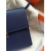 Hermes Sapphire Clic 16 Wallet With Strap