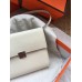 Hermes White Clic 16 Wallet With Strap