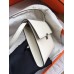 Hermes White Clic 16 Wallet With Strap