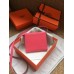 Hermes Rose Lipstick Clic 16 Wallet With Strap