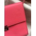 Hermes Rose Lipstick Clic 16 Wallet With Strap