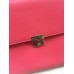 Hermes Rose Lipstick Clic 16 Wallet With Strap