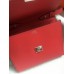 Hermes Red Clic 16 Wallet With Strap