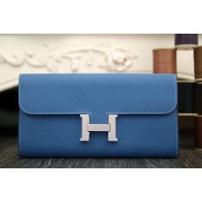 Hermes Constance Wallet In Jean Blue Epsom Leather