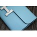 Hermes Constance Wallet In Light Blue Epsom Leather