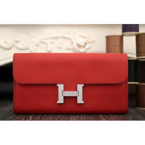 Red Hermes Epsom Constance Compact Wallet – Designer Revival