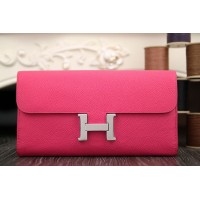 Hermes Constance Wallet In Peach Epsom Leather Hermes Constance Wallet In Peach Epsom Leather