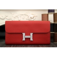 Hermes Constance Wallet In Red Epsom Leather Hermes Constance Wallet In Red Epsom Leather