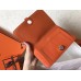 Hermes Bicolor Dogon Duo Wallet In Brown/Orange Leather