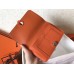 Hermes Bicolor Dogon Duo Wallet In Jean/Orange Leather