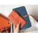 Hermes Bicolor Dogon Duo Wallet In Jean/Orange Leather