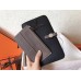 Hermes Bicolor Dogon Duo Wallet In Black/Taupe Leather