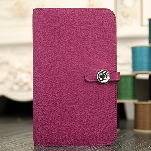 Hermes Hermès Dogon Purple Leather Wallet ()