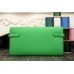 Hermes Kelly Longue Wallet In Bamboo Clemence Leather
