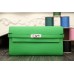 Hermes Kelly Longue Wallet In Bamboo Clemence Leather