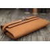 Hermes Kelly Longue Wallet In Brown Clemence Leather