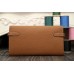 Hermes Kelly Longue Wallet In Brown Clemence Leather