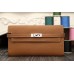 Hermes Kelly Longue Wallet In Brown Clemence Leather