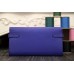 Hermes Kelly Longue Wallet In Electric Blue Clemence Leather