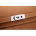 Hermes Kelly Longue Wallet In Brown Epsom Leather