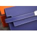 Hermes Kelly Longue Wallet In Electric Blue Epsom Leather