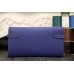 Hermes Kelly Longue Wallet In Electric Blue Epsom Leather