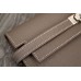 Hermes Kelly Longue Wallet In Etoupe Epsom Leather