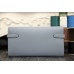 Hermes Kelly Longue Wallet In Blue Lin Epsom Leather