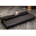 Hermes Kelly Longue Wallet In Black Epsom Leather