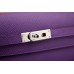 Hermes Kelly Longue Wallet In Purple Epsom Leather