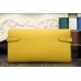 Hermes Kelly Longue Wallet In Yellow Epsom Leather