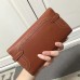 Hermes Kelly Ghillies Wallet In Brown Swift Leather