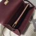 Hermes Kelly Ghillies Wallet In Bordeaux Swift Leather