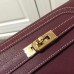 Hermes Kelly Ghillies Wallet In Bordeaux Swift Leather