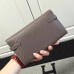 Hermes Kelly Ghillies Wallet In Etoupe Swift Leather