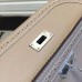 Hermes Kelly Ghillies Wallet In Grey Swift Leather
