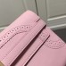 Hermes Kelly Ghillies Wallet In Pink Swift Leather