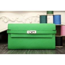 Hermes Kelly Longue Wallet In Bamboo Clemence Leather Hermes Kelly Longue Wallet In Bamboo Clemence Leather