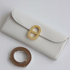 Hermes Maillon To Go Wallet in Gris Pale Epsom Calfskin