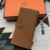 Hermes Brown Togo Leather Bearn Gusset Wallet