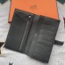 Hermes Black Togo Leather Bearn Gusset Wallet