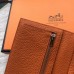 Hermes Orange Togo Leather Bearn Gusset Wallet